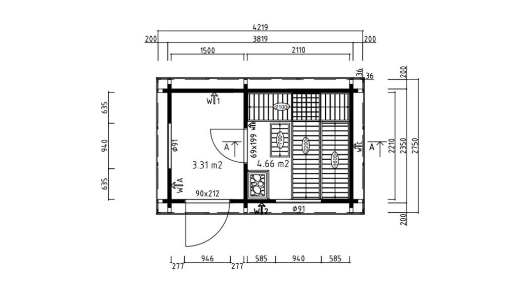 Plan for Small Sauna
