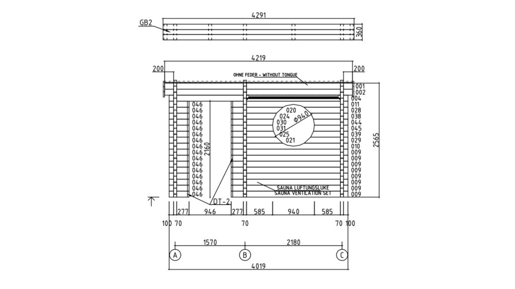 layout of Small Sauna